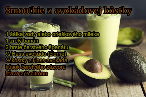 Smoothie z avokádovej kôstky.