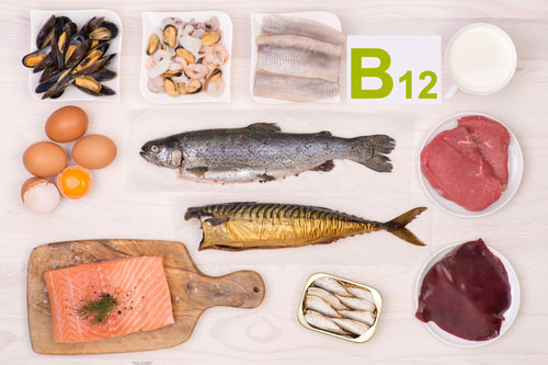 Biologicky dostupný vitamín B12 sa nachádza takmer len v živočíšnych potravinách.