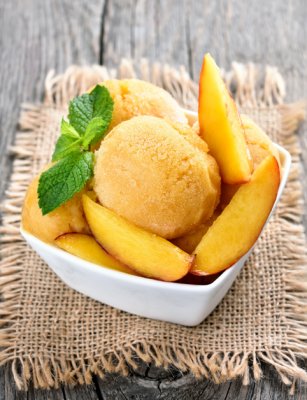 Broskyňový sorbet