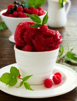 Malinový sorbet