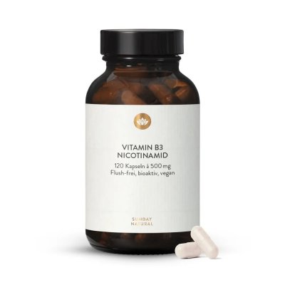 Vitamín B3 Nikotínamid 500 mg (niacín)